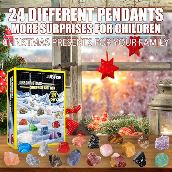 NATIONAL GEOGRAPHIC Ædelstens Adventskalender - 2024 Adventskalender til Børn med 24 Ædelstene at Åbne Hver Dag, Kalender med Mini-Stengraver
