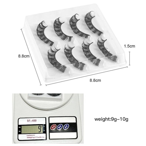 4 par irtoripsiä Russian Strip Lashes 4007 4007 4007