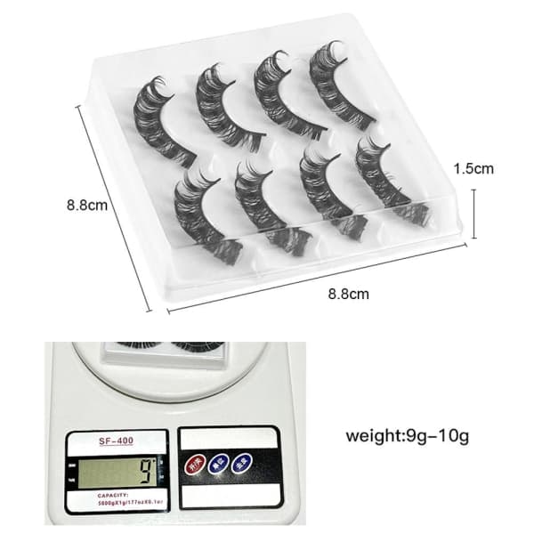 4 par løsvipper Russian Strip Lashes 4007 4007 4007