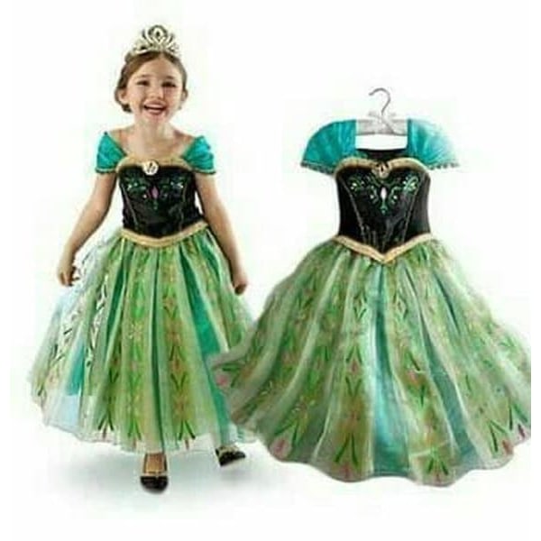 Frozen Anna Prinsessekjole Pige Talje Kjole Performance Kostume Dobbelt Tulle Kjole 140 cl