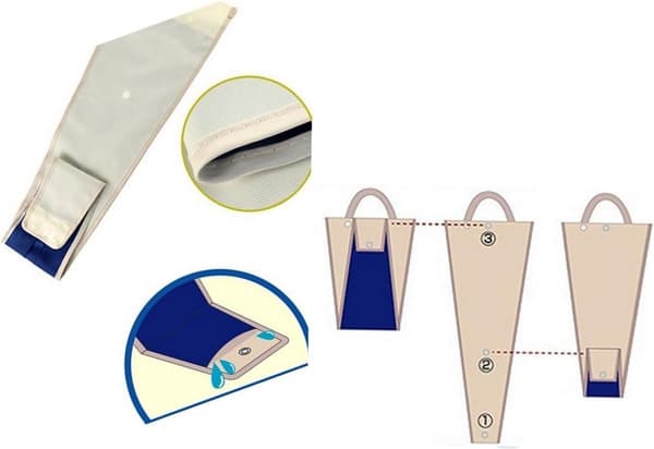 Paraplyopbevaringspose - Paraplyopbevaring - bil - Paraplyholder - Bilbrug - Sammenfoldelig - Blå