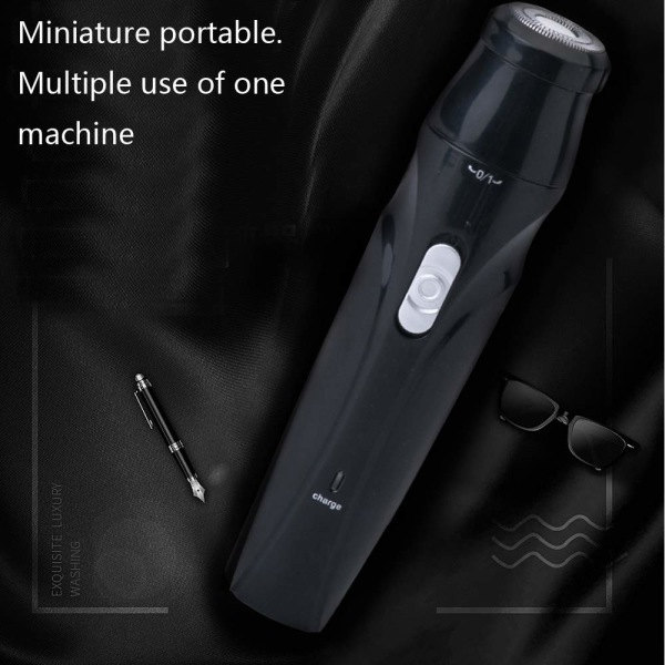 IC Miesten sähköinen partakone 3-in-1 pyörivä partakone langaton vedenkestävä USB-pikalataus märkä/kuiva sähköinen partakone