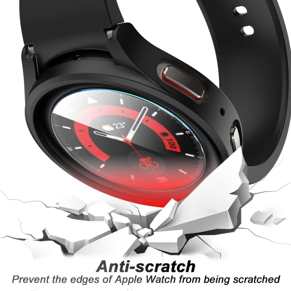 Skjærmbeskyttelse kompatibel med Galaxy Watch 5 Pro, 【4+2Pack】 HD IC