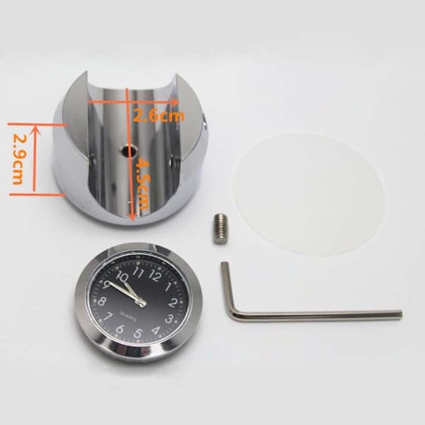IC Vandtæt lysende 22/25 mm Motorcykel Cykel Quartz Ur Sort