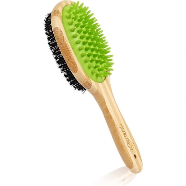 Double-Sided Rubber Massage Brush for Dog and Cat Grooming