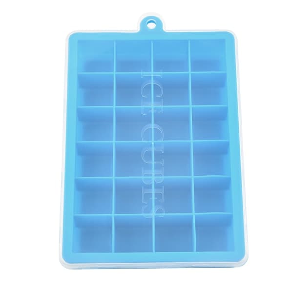 IC Silikon Isbricka 24 Fack med Lås Creative Ice Cube Mould