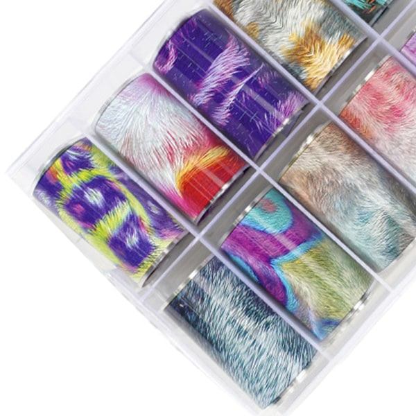 IC 10 ark Nail Art Sticker Dekaler, Design，Nagel shape8