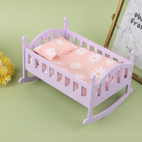 IC 1:12 Dockhus Miniatyr Princess Sängmodell Sovrumsmöbler D