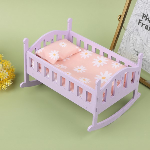 IC 1:12 Dukkehus Miniatyr Prinsesse Sengmodell Soveromsmøbler D