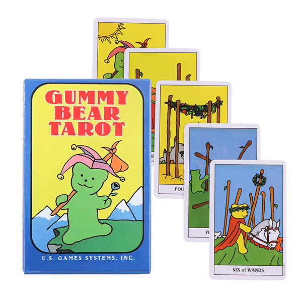 IC Gummy Bear Tarotkort Oracle Cards Party Prophecy Divination B Flerfarget én størrelse