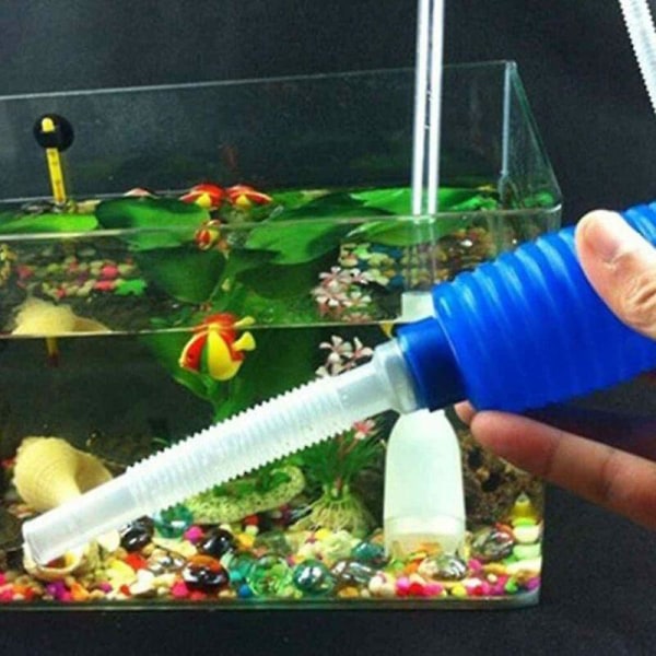IC Aquarium Fish Tank Vakuum Grus Vattenfilter Sifon Manuell rengøringspumpe Vatten
