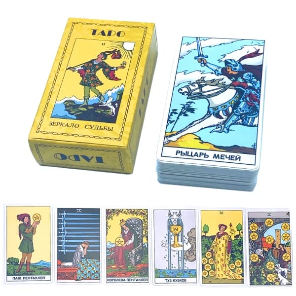 IC Ryska Waite Tarotkort Spådom Ödes Divination Deck Familj P