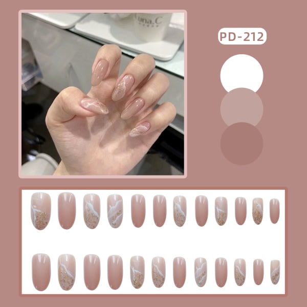 IC Fake Nail Extension Nail Art Smear Fake Nail Kort bärbar nagel