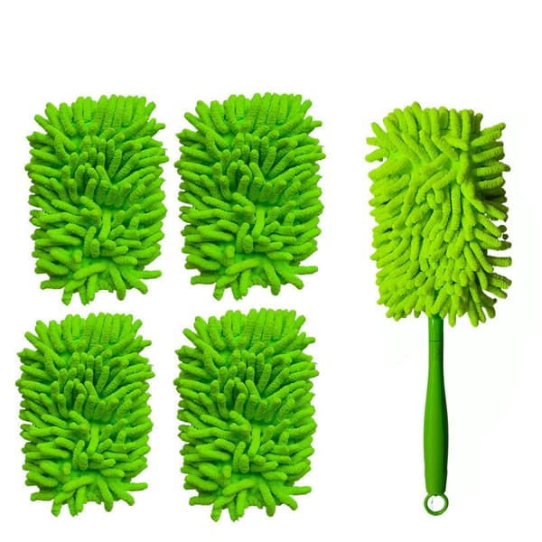 Hot salg chenille støvmoppe klud vaskbar og genanvendelig Yellow polyester 19*13cm