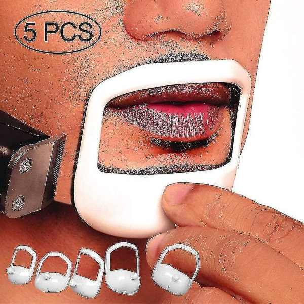 5 st Styling Rakning Shaper Tool Mould Skägg Kam Goatee mall Man Present