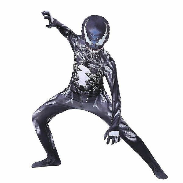 IC Pojkar Venom Cosplay Jumpsuit Antrekk Halloween Party Kostym Present. CNMR 100-110 cm 120-130 cm