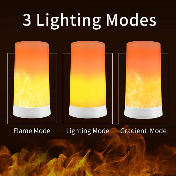 IC LED Flamlampa, LED Flamlampa med fjärrkontroll, USB