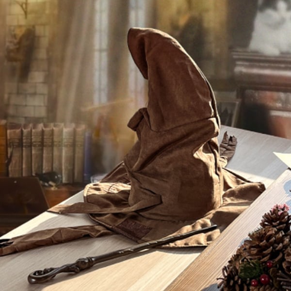 Harry Potter Sorteringshat i Læder - Hekse & Troldmand Hatte