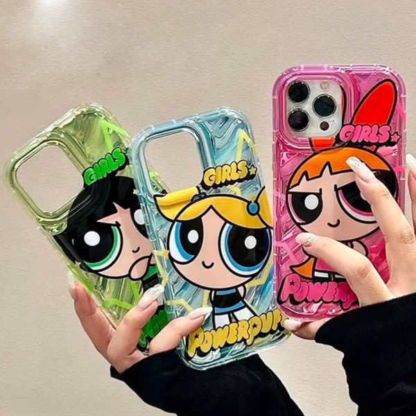 IC iPhone 12 Pro Max Sött Kawaii Cartoon-fodral Coola Solglasögon Formställ Fingergreppshållare Design för Kvinnor Flickor (Blå)