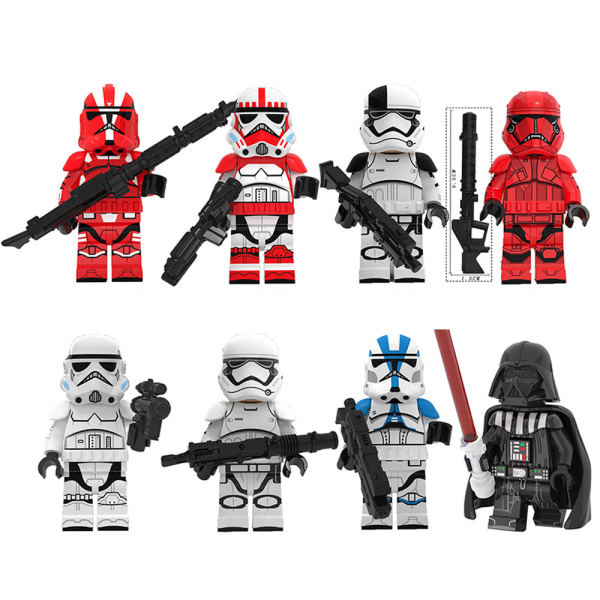 IC Clone Troopers Commander Minifigurer Star Wars byggstenar
