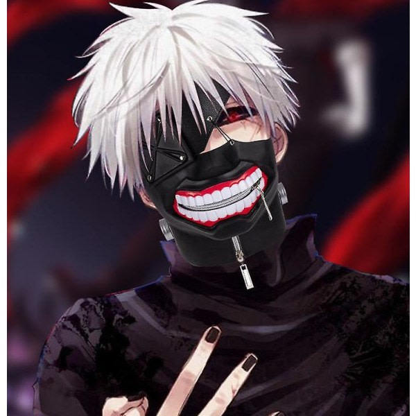 IC 3D Tokyo Ghoul Kaneki Ken -maski Halloween-asuun ja juhlien koristeluun