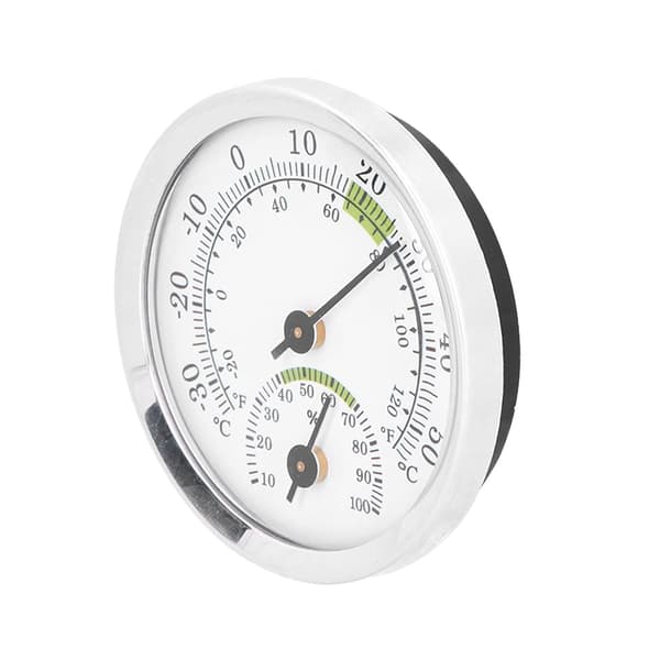 Kellolämpömittari-kosteusmittari Mini - -30~50℃ - Jääkaappiin ja sikarilaatikkoon