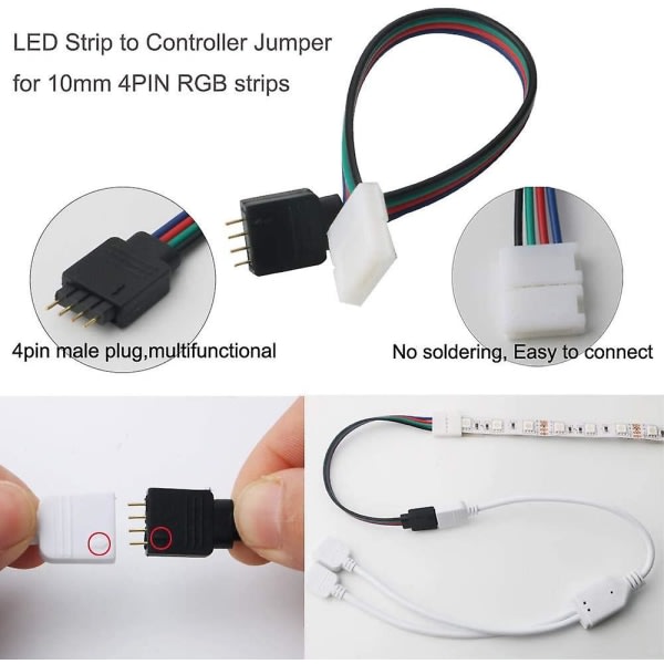 IC 5m 4 Pin Rgb Led Strip forlengningssladd, Led Strip Connectors Kit