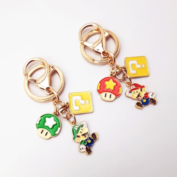 Super Mario Nyckelring Mario Smycken 2-pack