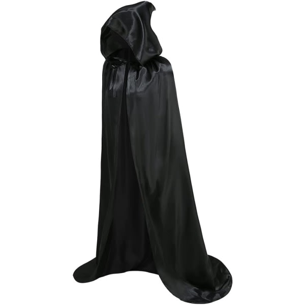 Halloween-kappe til voksne satinkappe til børn stående hætte 140cm
