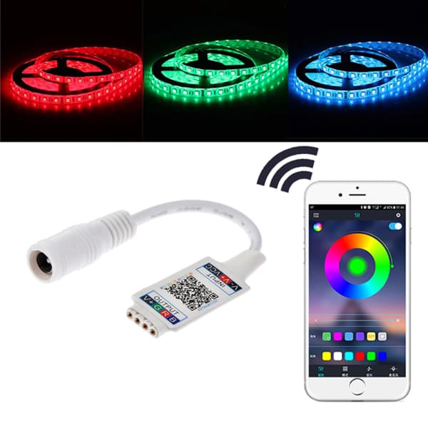 Wifi Bluetooth -ohjain DC 24V valonauhaohjain Vit
