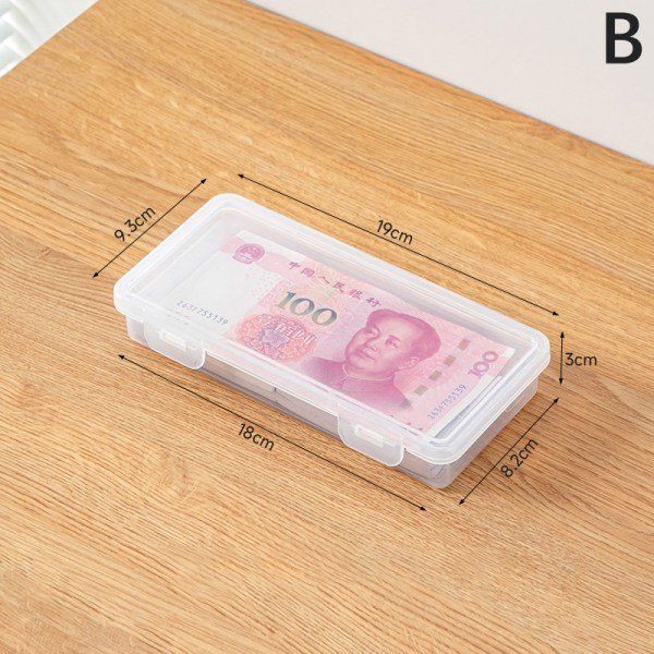 IC Bærbar opbevaringsboks Papirpengeseddel Album Valuta Etui C B