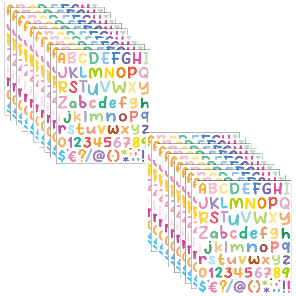 IC 20 ark färgglada brevklistermärke, alfabetklistermärke Själv