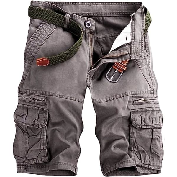IC Cargo-shorts för män Lättviktsbyxor med multifickor, casual utan bälte