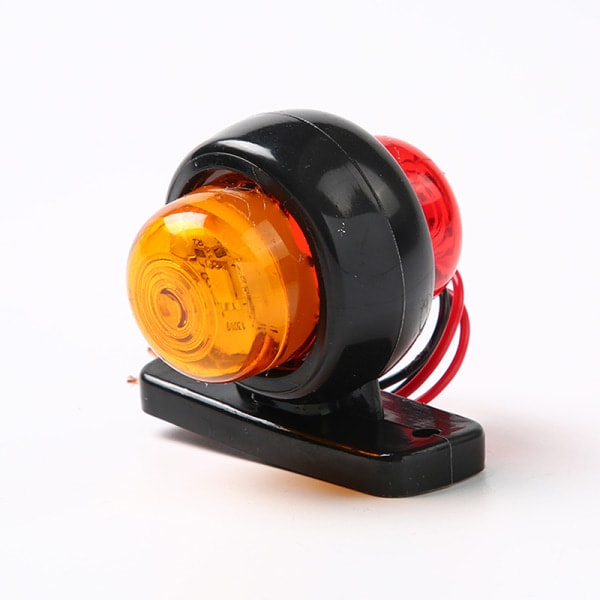 IC 2 stk Bil Lastbil LED-lys 12V/24V Sidemarkeringslys Konturlampe Rød&gul