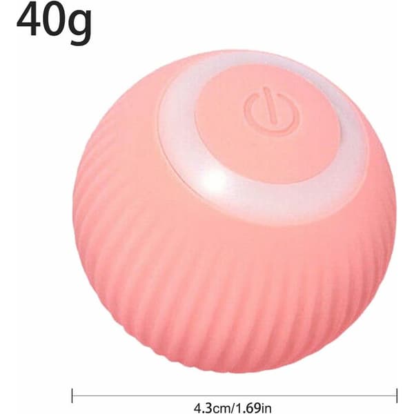 Pink - 1 stk. - Interaktiv Kattebold - Automatisk Interaktiv - 360° USB - Stimulerer Jagtinstinkt