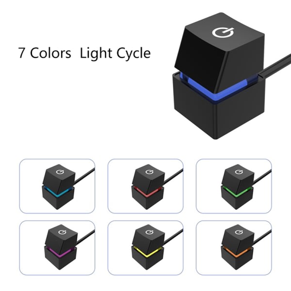 2 m fargerike LED-lys Dator Skrivebord Bryter PC Ekstern Stjerne Multicolor