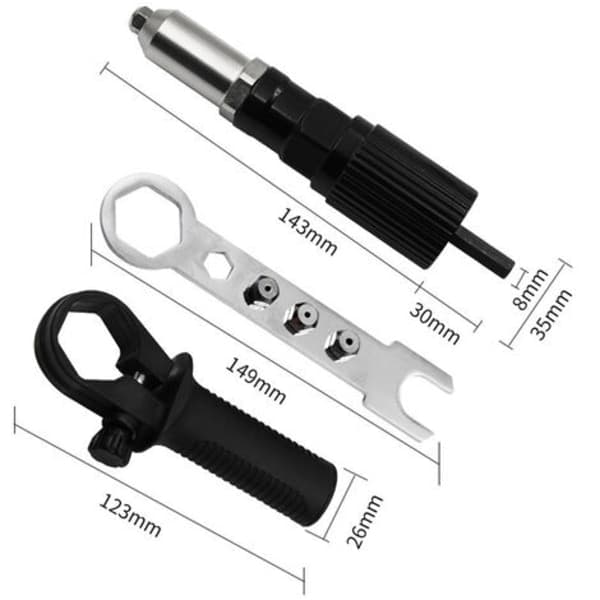 IC Elektrisk nitpistol Dragnitpistoladapter for elektrisk borr Nitnitmaskin og spikpistolhode
