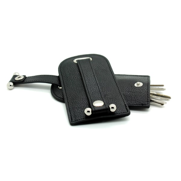 Läder Collection Bell Key Case Svart IC