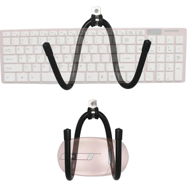 Keyboard Mouse Wall Mount Adjustable Rack for Full-Size & Foldable Keyboard