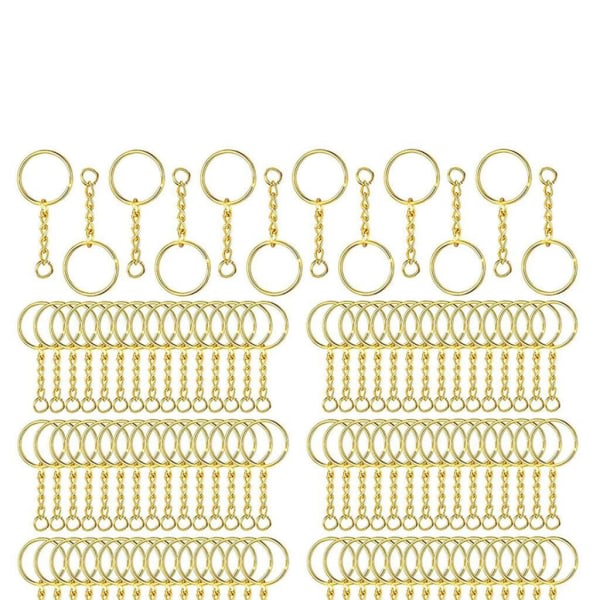 1/2/3/5 360 st Nyckelringar Ringar DIY Open Split hyppysormus hopea kulta 16x15x2.0cm 1set IC