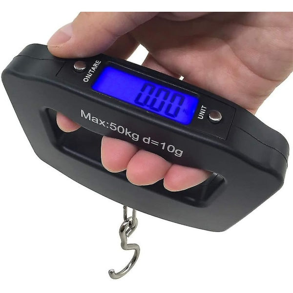 IC Mini bærbar bagasjevekt 50 kg digital elektronisk vekt med fiskekrok