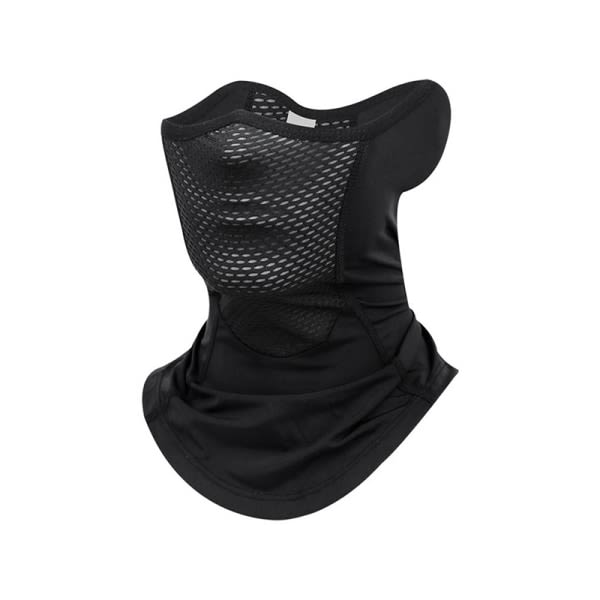 Ice Silk Sports Neck Damask Outdoor Dust Face cover Black