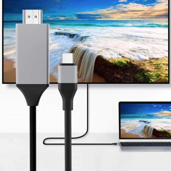 4K 1080P USB 3.1 Type C - HDMI-sovitinkaapelin punainen