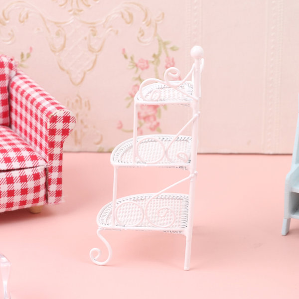 1:12 Dockhus Miniatyr Förvaringsställ i Smidesjärn Stativmodell