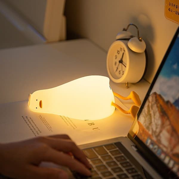Andenattlampe LED Nattlys Oppladbar Hvit