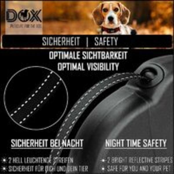 IC Refleks Inntrekkbart Hundekobbel - Stort Valpekobbel - 5m