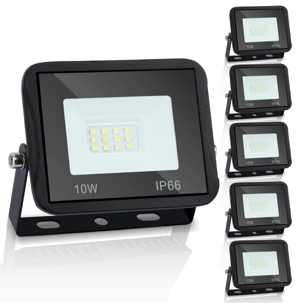 IC 5 Utomhus 10W LED-strålkastare, vattentät IP66, kallvit 6000K