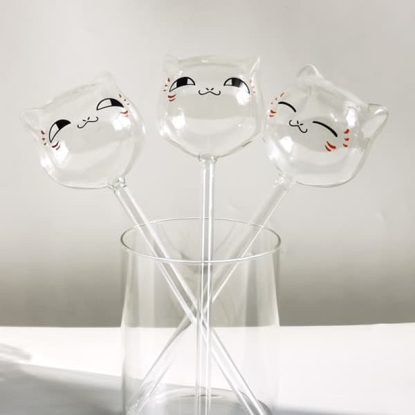 Set med 3 kattformede vanningskuler for hager, potteplanter