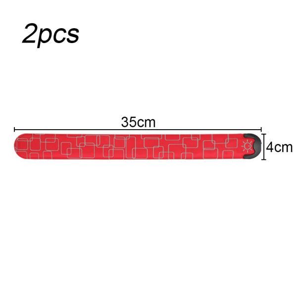 IG LED-armbånd til løbebånd (2-pack), USB opladningsbart reflekterende rød