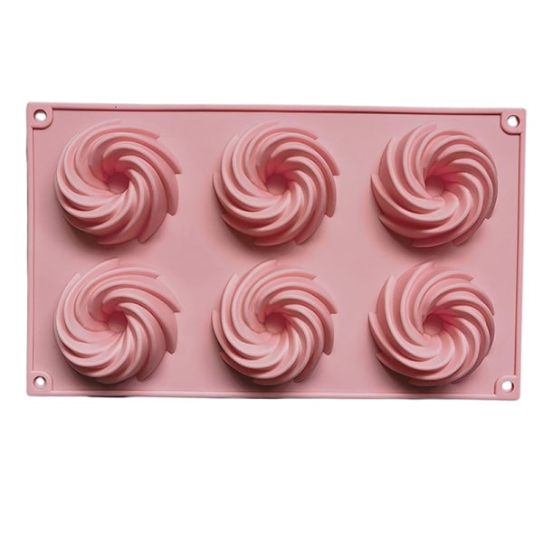 IC 6 Hål Spiral Mousse Form. Silikon Bakform Form Desse